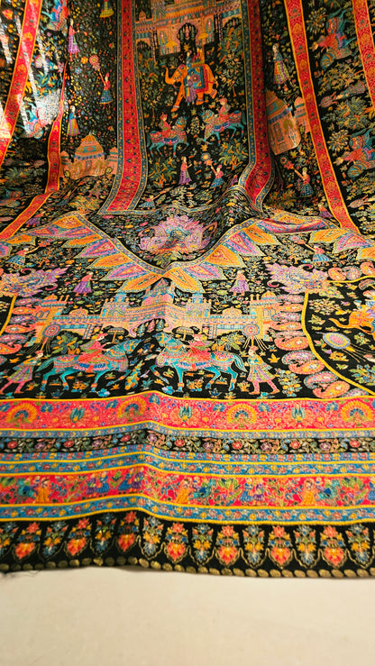 Meenakari shawl: patola silk