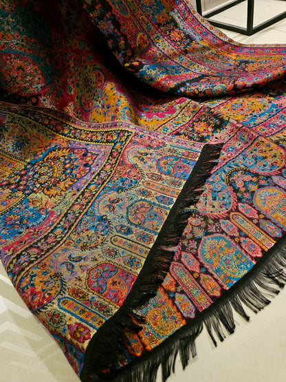 Reversible moonlight gandhara kaani shawl