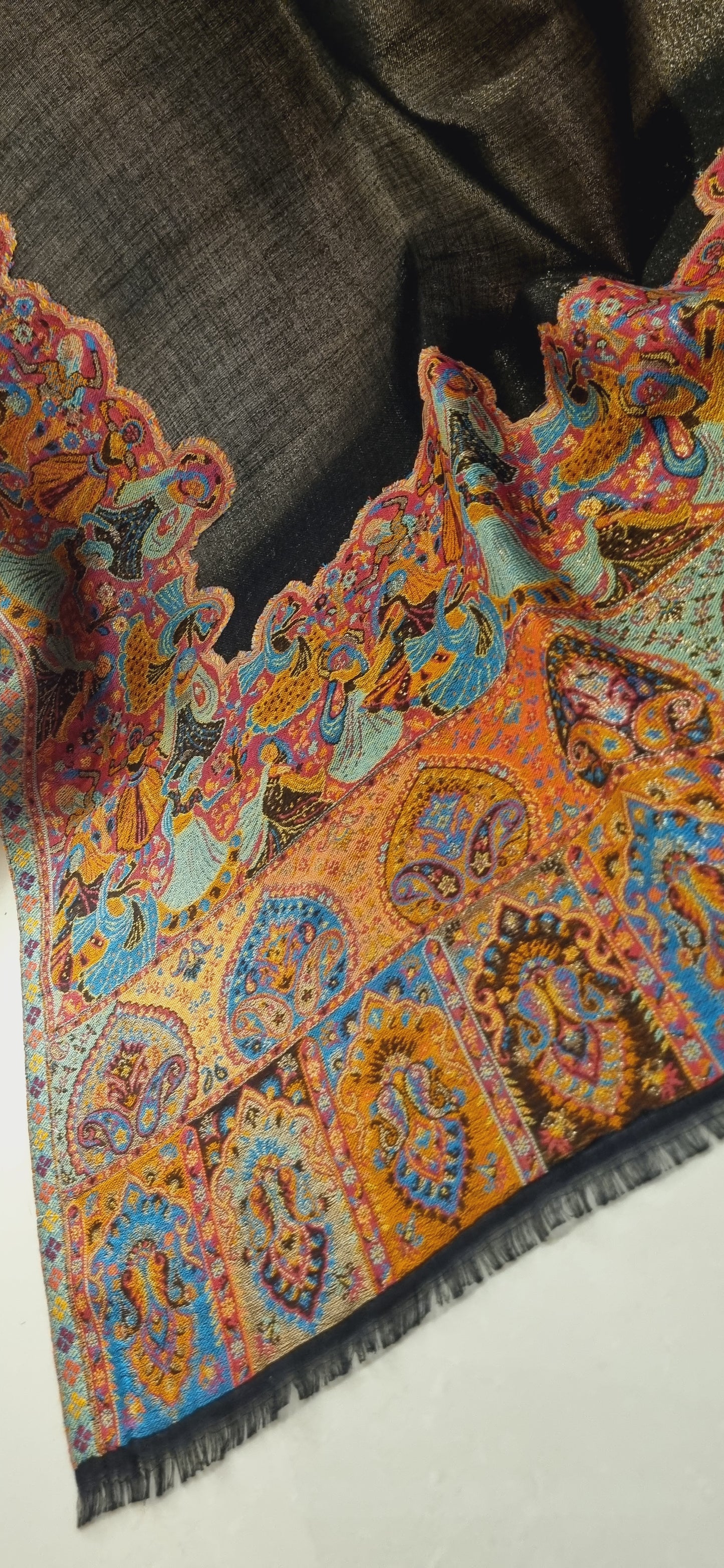 Reversible Moonlight gandhara kaani pashmina shawls