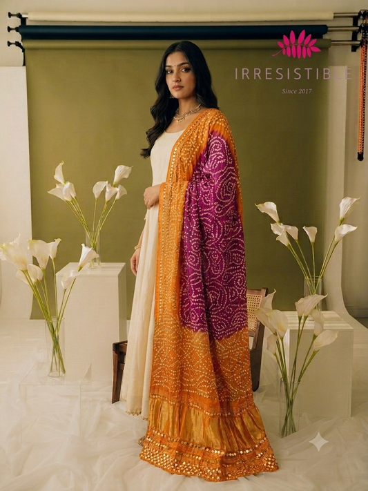 Gajji silk : Kamdani dupata