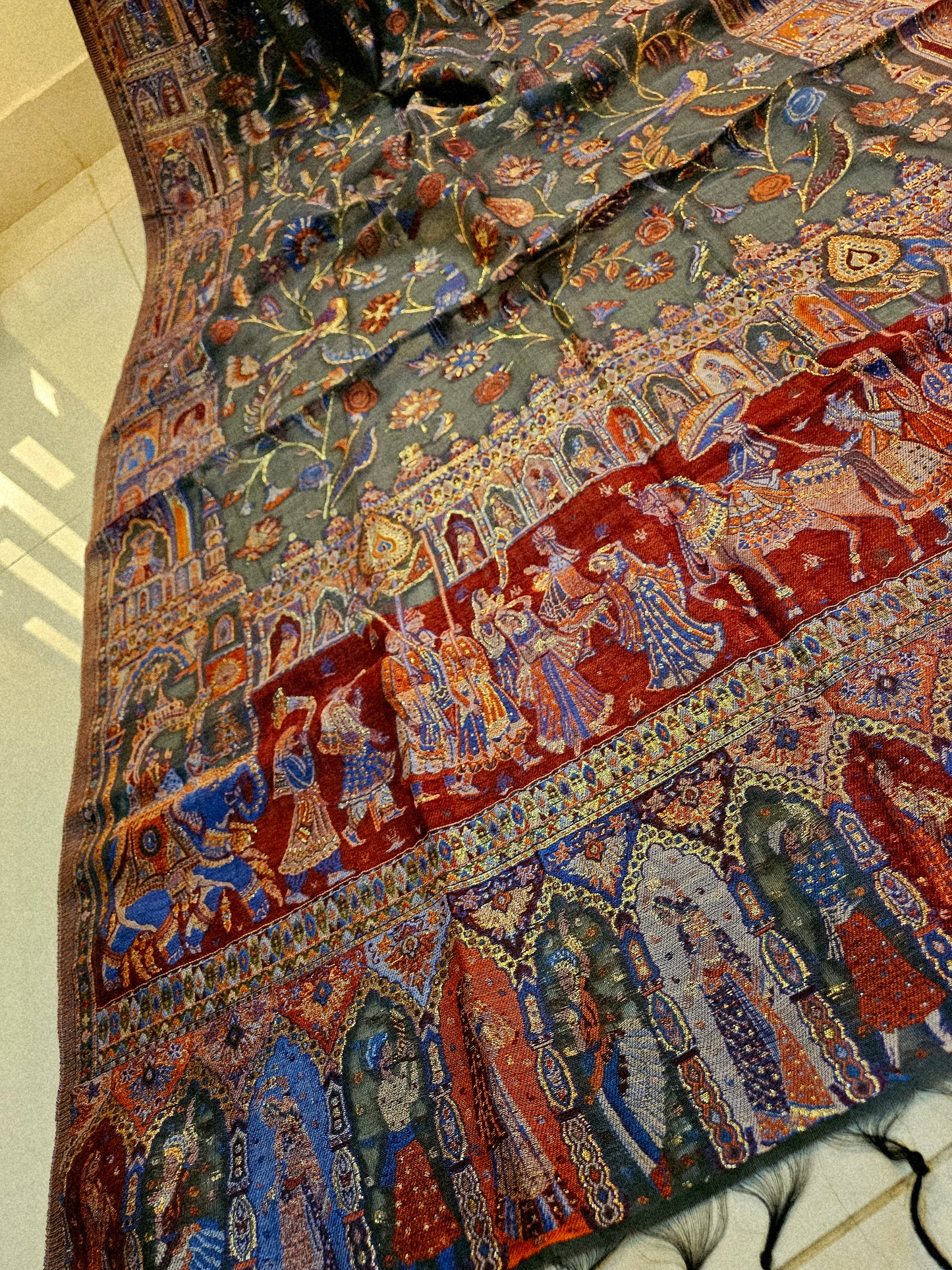 Silk kaani minishawl