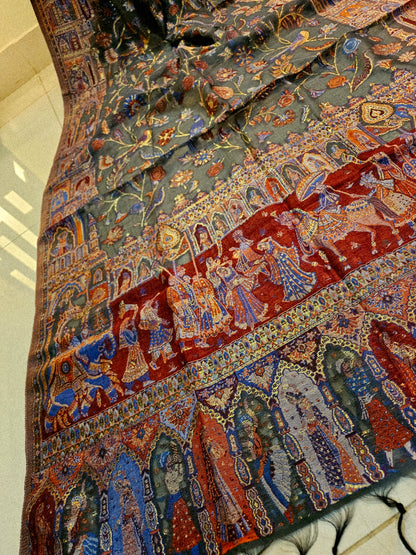 Silk kaani minishawl