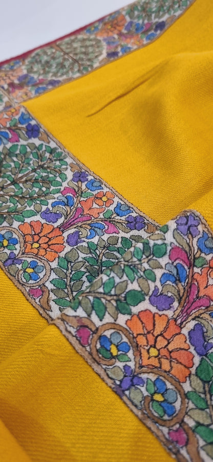 Kalamkar border Pashmina