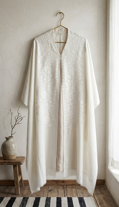Embroidered cape shawl: Pashmina