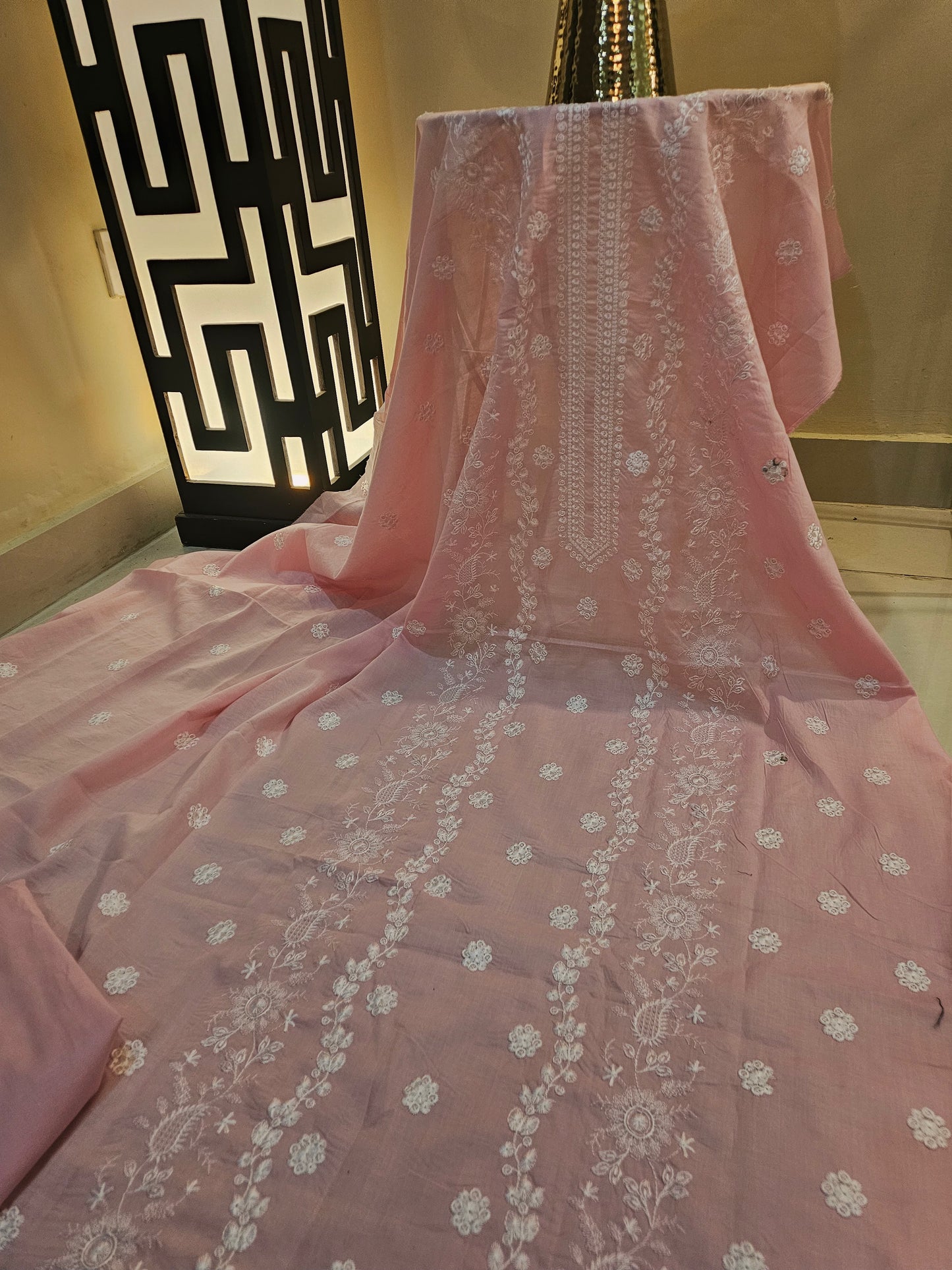 Lawn embroidered two piece