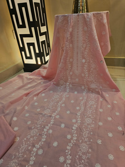 Lawn embroidered two piece