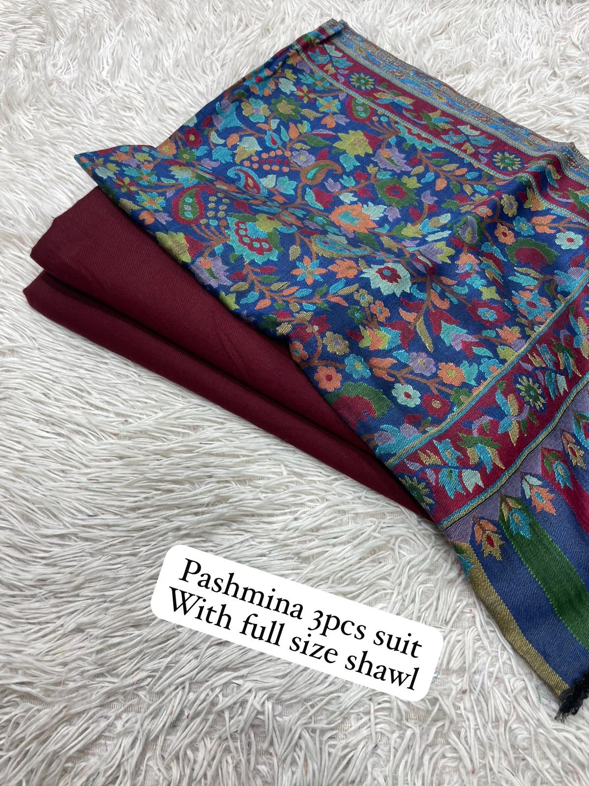 Kaani three piece: Pashmina