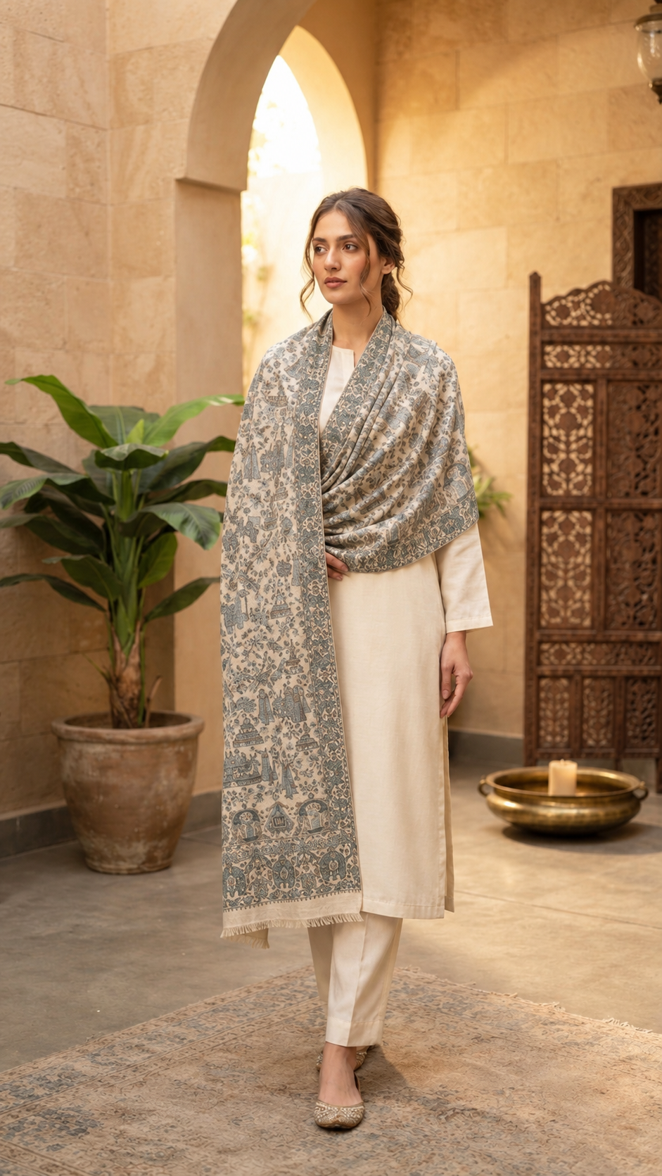 Kaani shawl: woollen pashmina