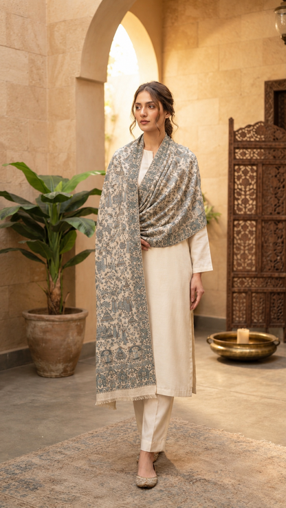 Kaani shawl: woollen pashmina