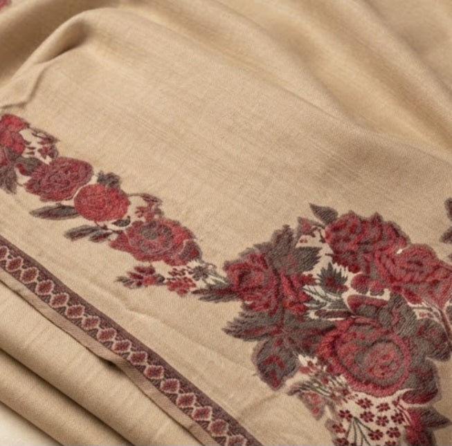 Kaani three piece: woollen pashmina