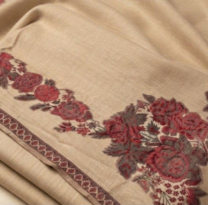 Kaani three piece: woollen pashmina