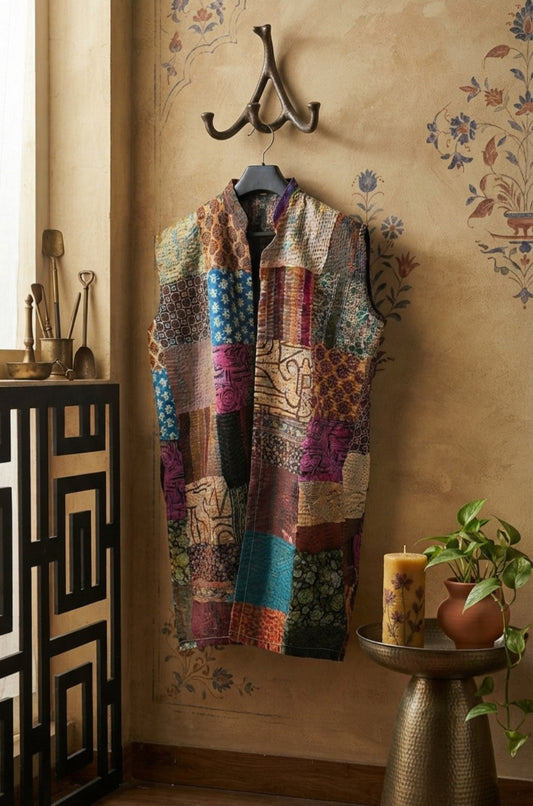 Kantha jacket: cotton