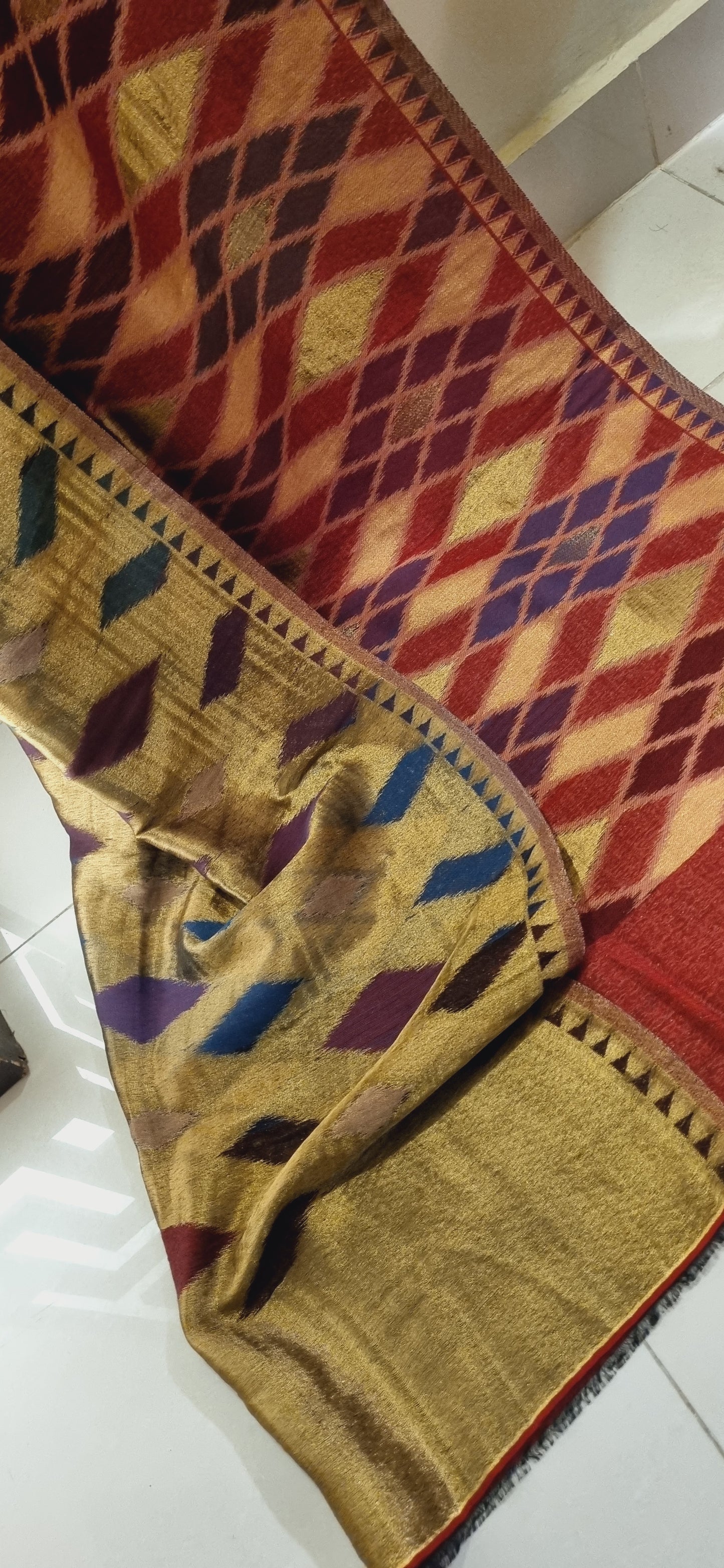 Reversible Moonlight kaani shawl