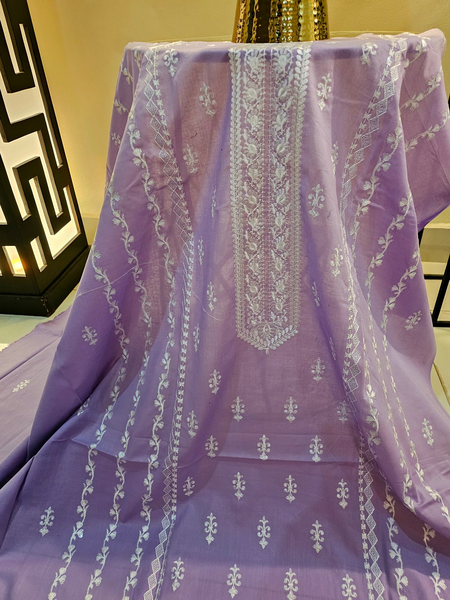 Lawn embroidered two piece