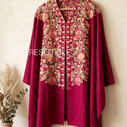 Embroidered cape: Pashmina