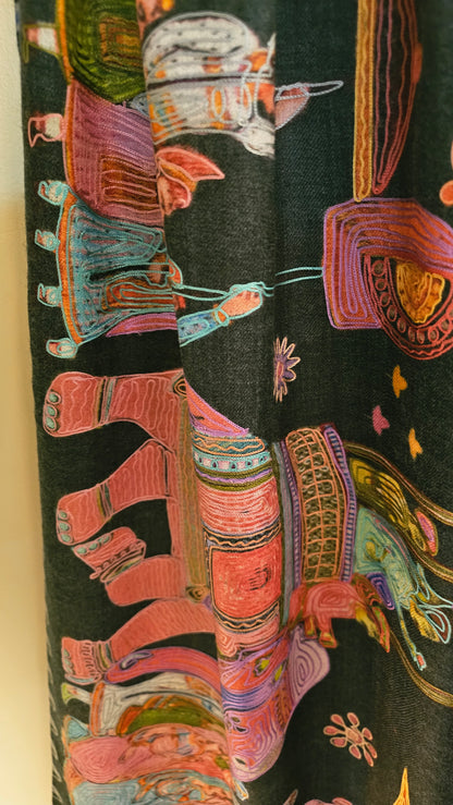Reelkar embroidered:Pashmina