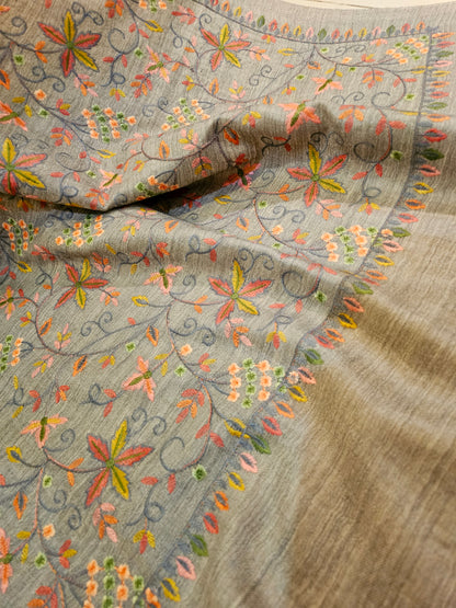 Papermachi embroidered reversible toosh shawl