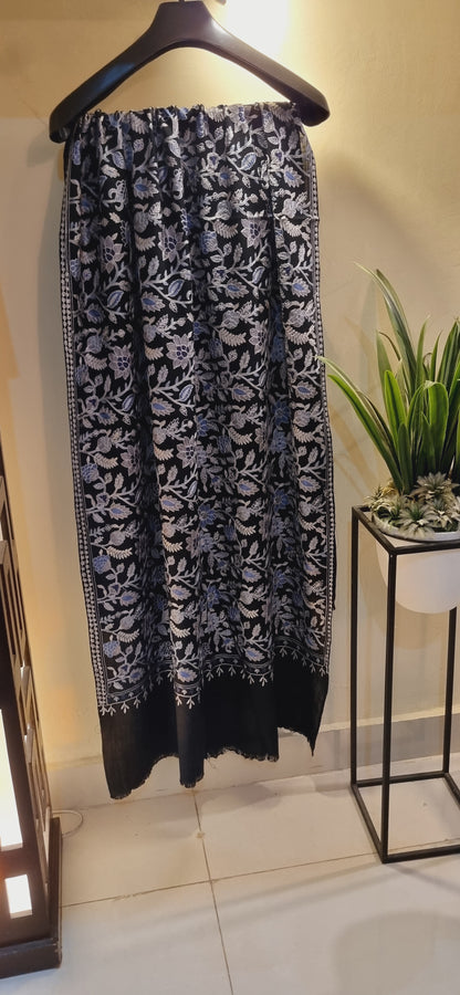 Silk Embroidered minishawl pashmina