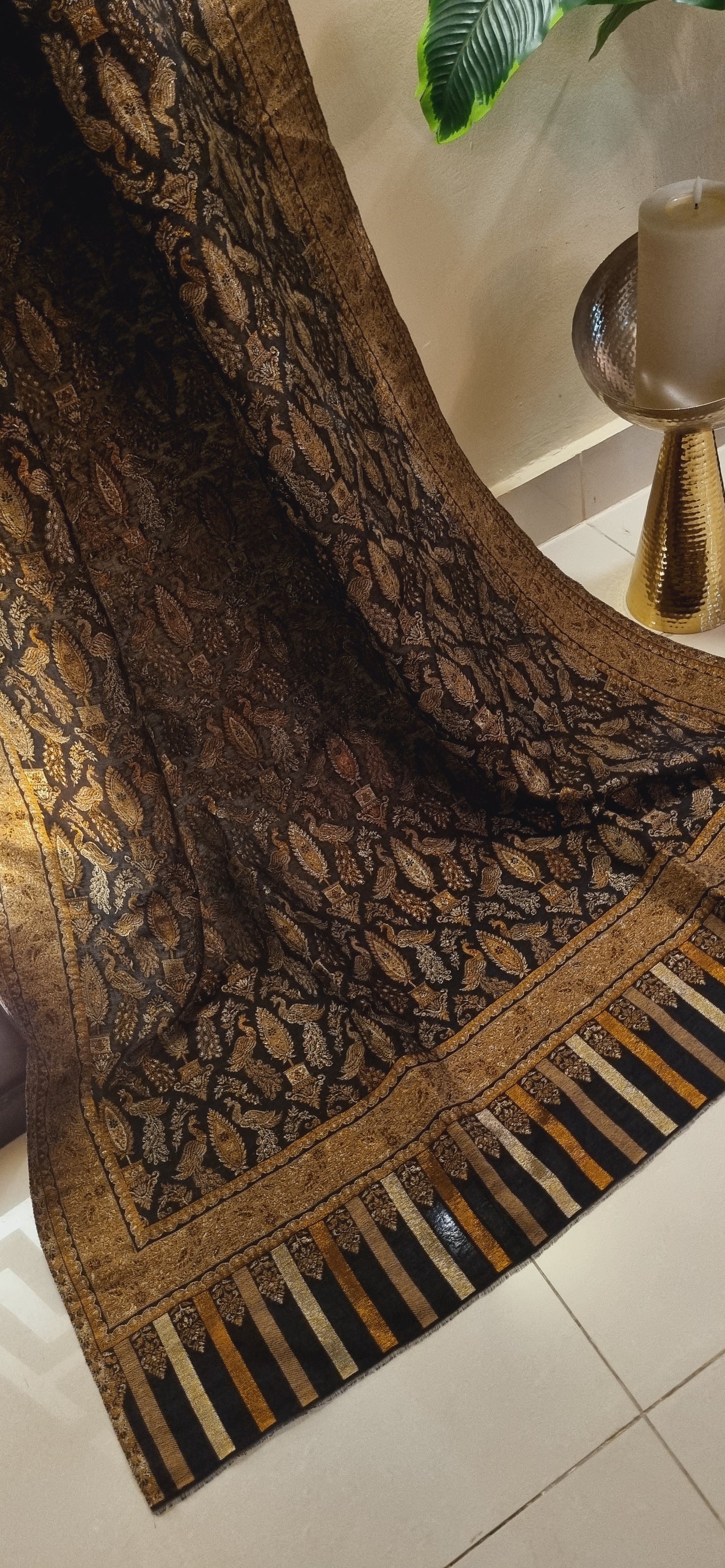 Peacock zaree kaani pashmina shawl