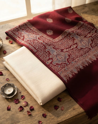 Kaani three piece: Pashmina
