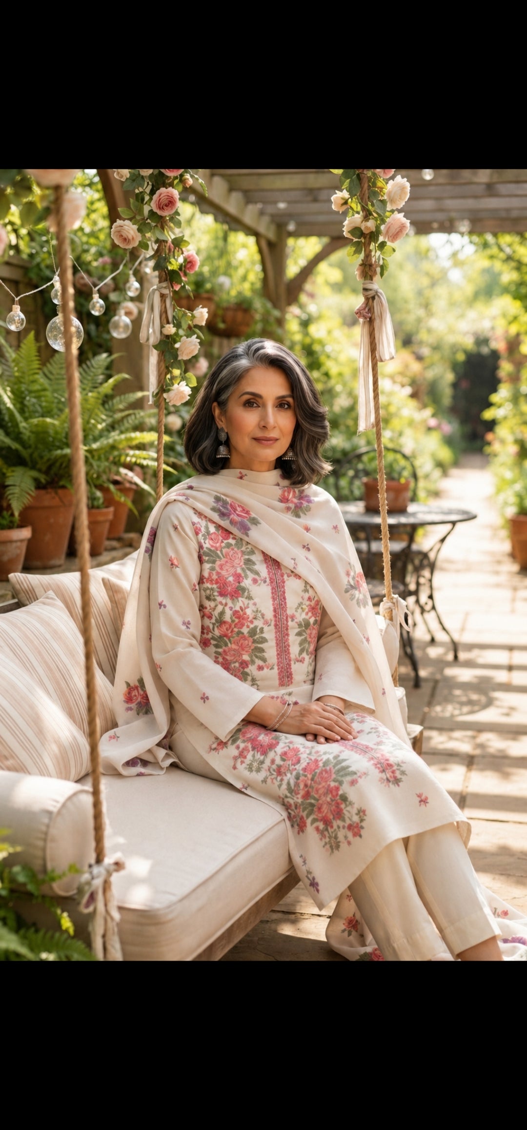 Lawn embroidered three piece