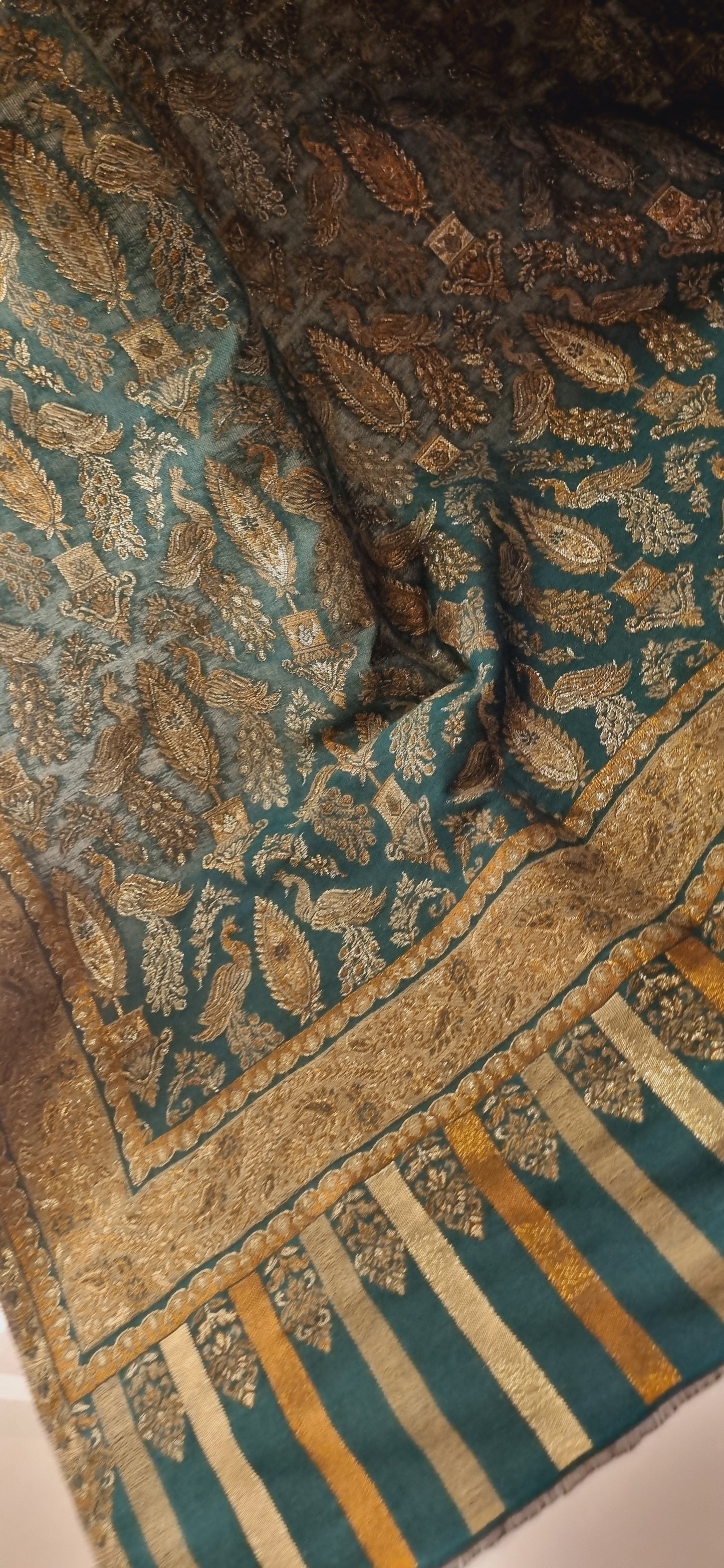 Peacock zaree kaani pashmina shawl