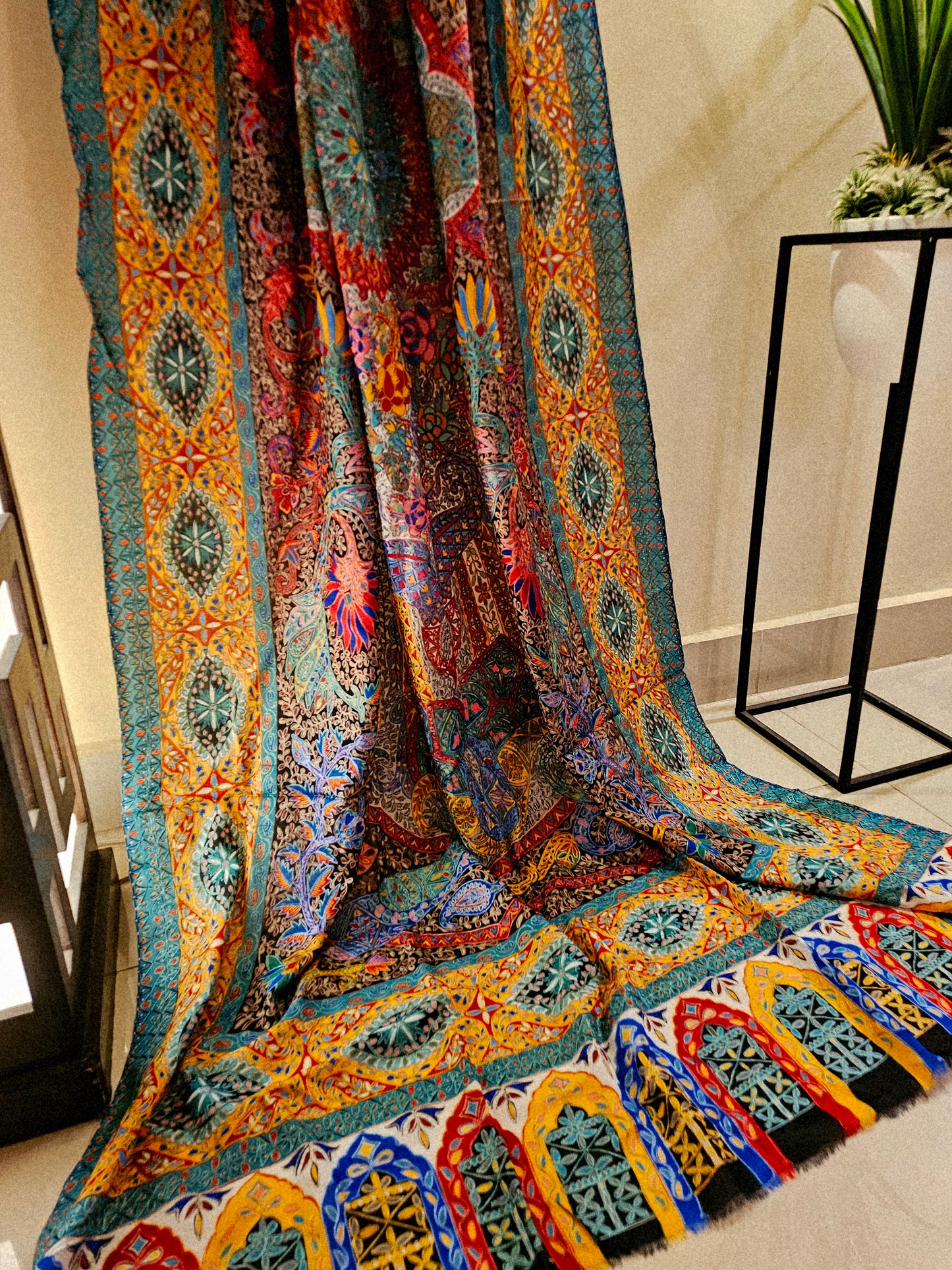 Reelkar silk shawl/dupata