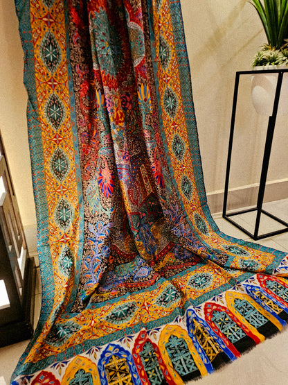 Reelkar silk shawl/dupata