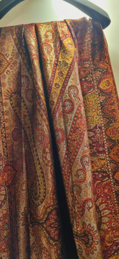 Reversible moonlight gandhara kaani shawl
