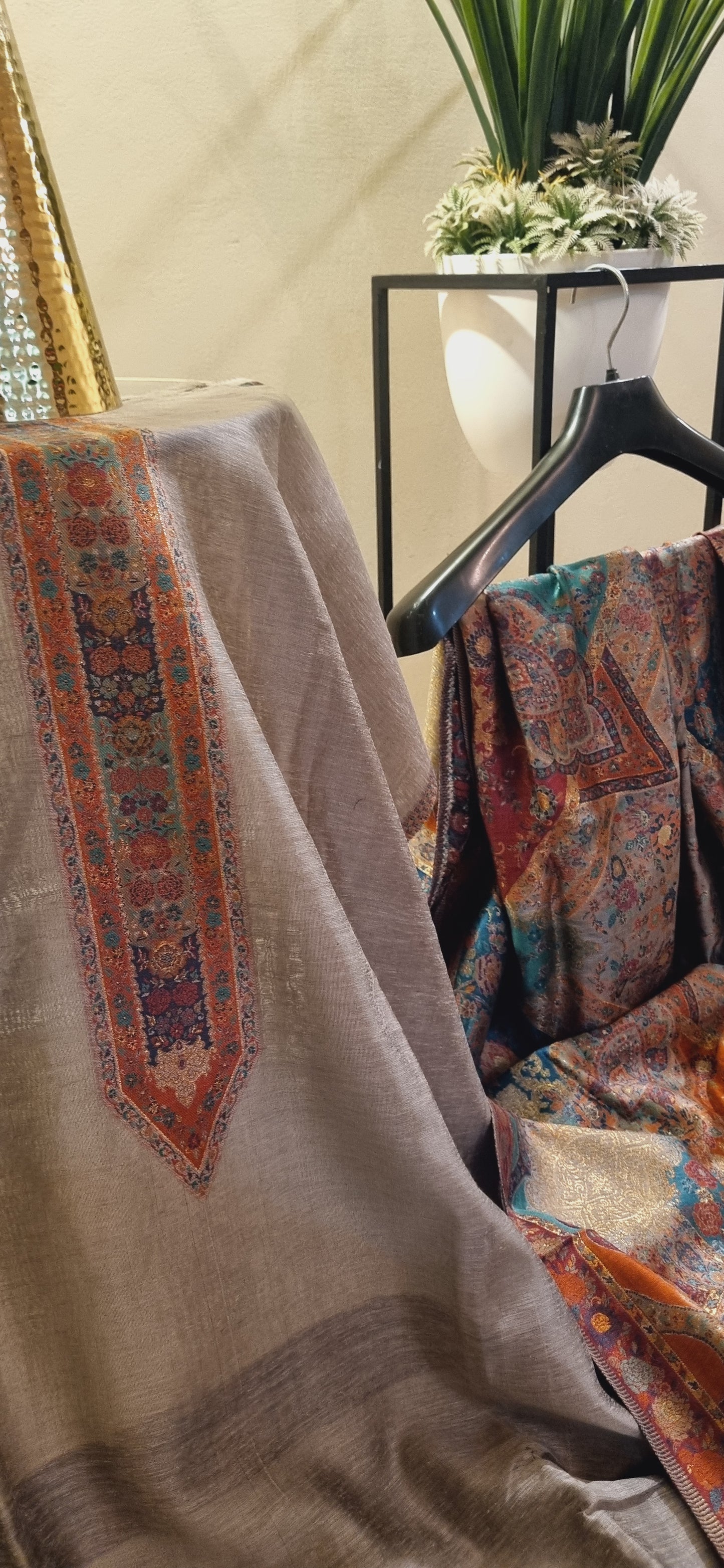 Silk kaani suit