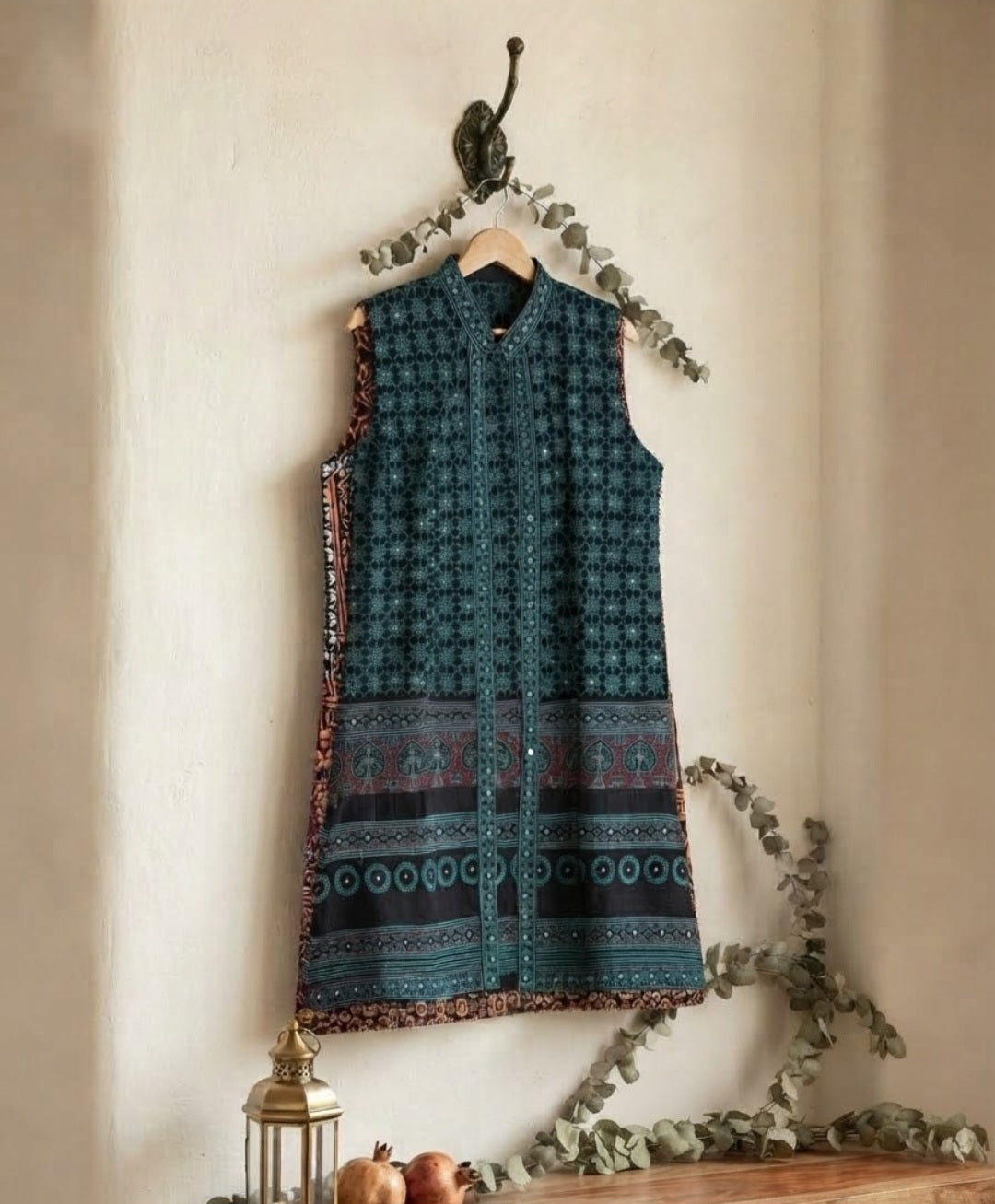 Ajrak jacket: cotton