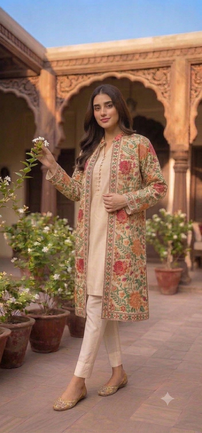 Embroidered coat: Pashmina