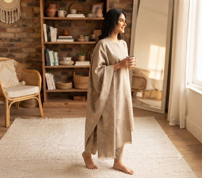 Embroidered suit: Pashmina