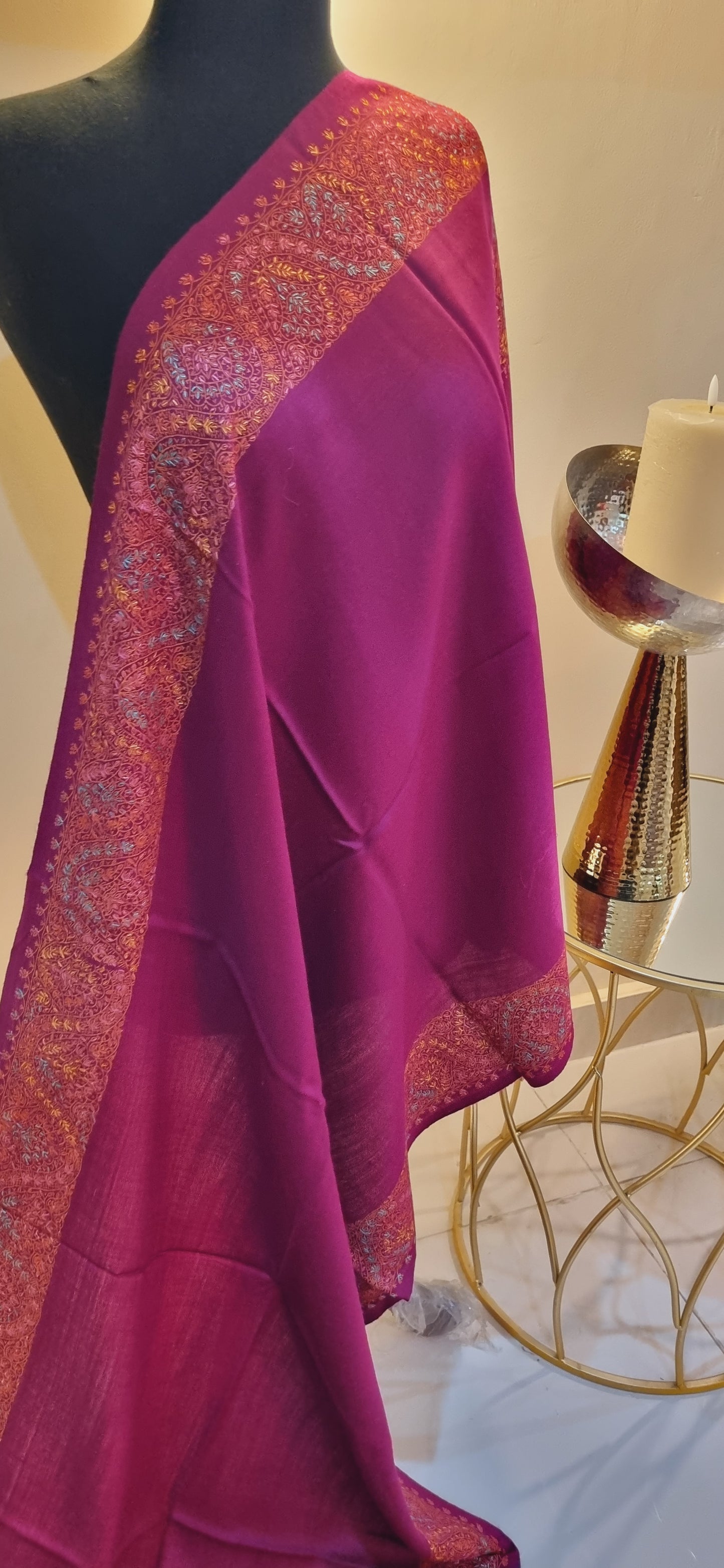 Hand embroidered Mini shawl