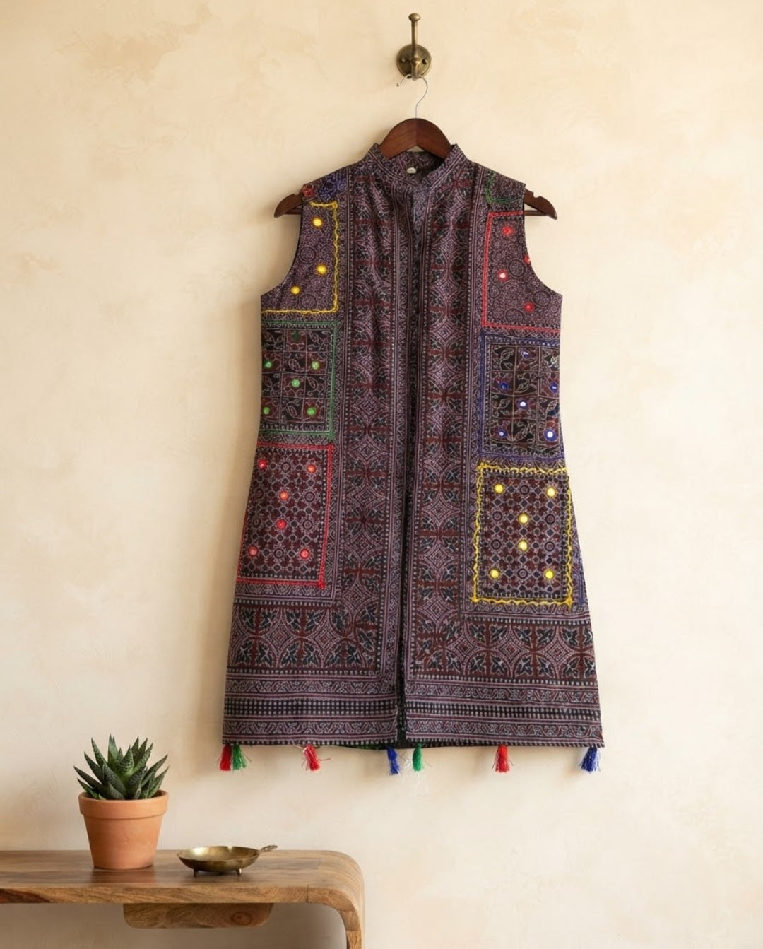 Ajrak jacket: cotton