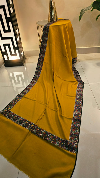 Kalamkar border minishawl: pashmina