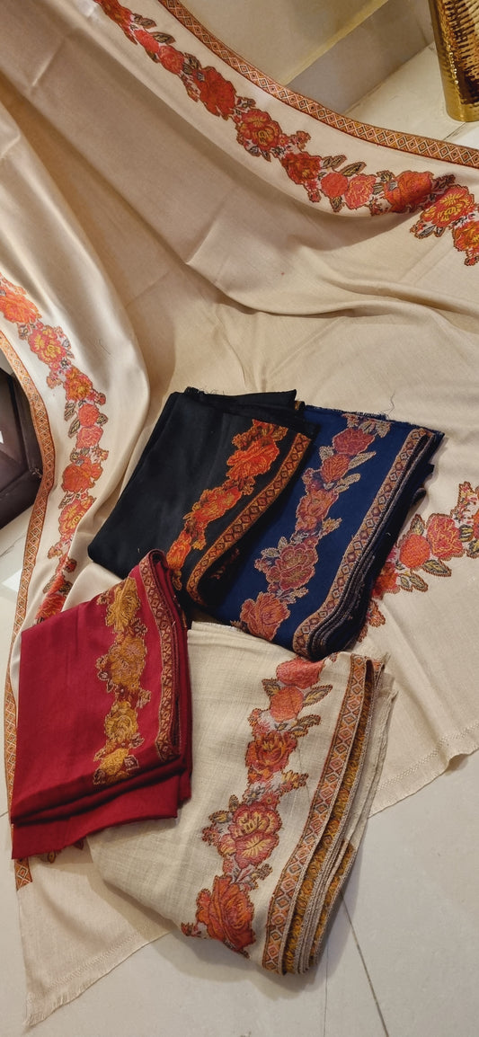 Woollen pashmina kaani shawls