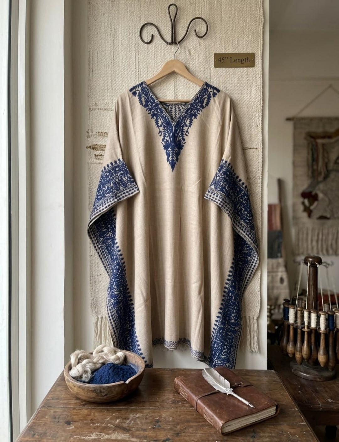 Embroidered cape shawls: Pashmina