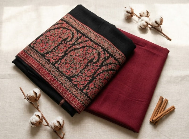 Kaani Shawl/suit: woollen pashmina