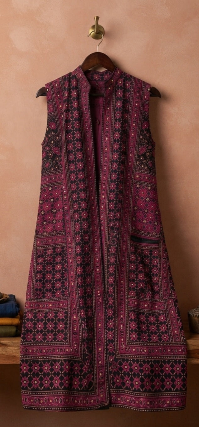 Ajrak jackets: cotton