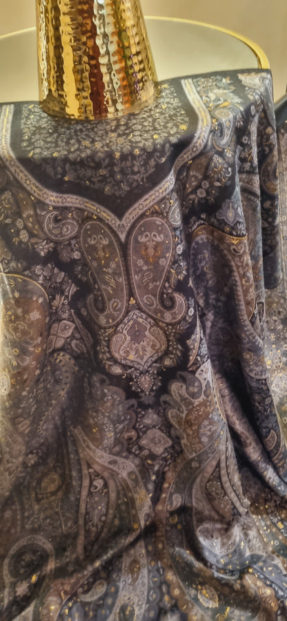 Silk kaani suit