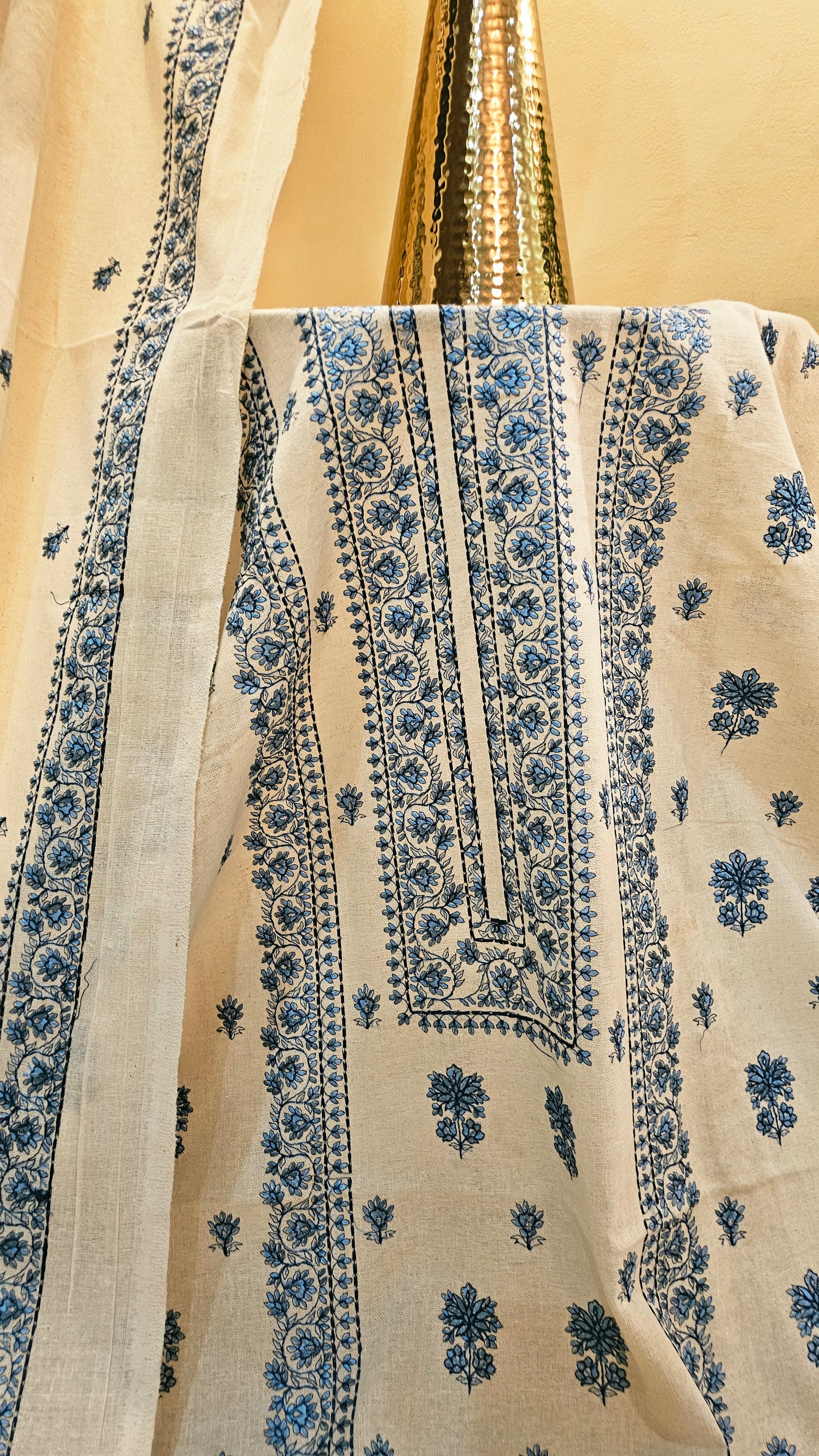 Embroidered three piece: Karandi khaddar