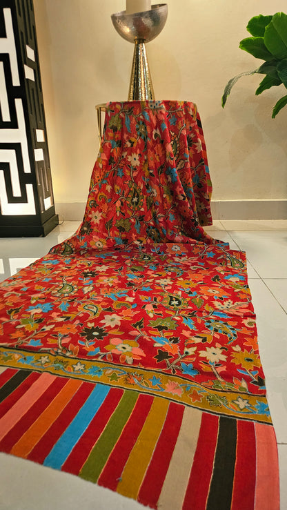 Kalamkar minishawl: Pashmina