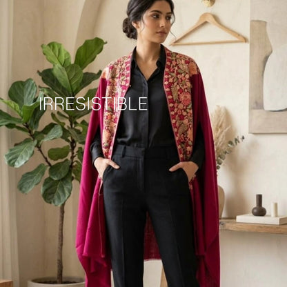 Embroidered cape: Pashmina