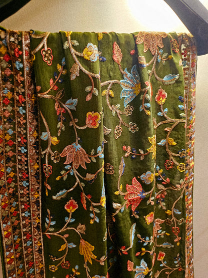 Georgete embroidered dupata