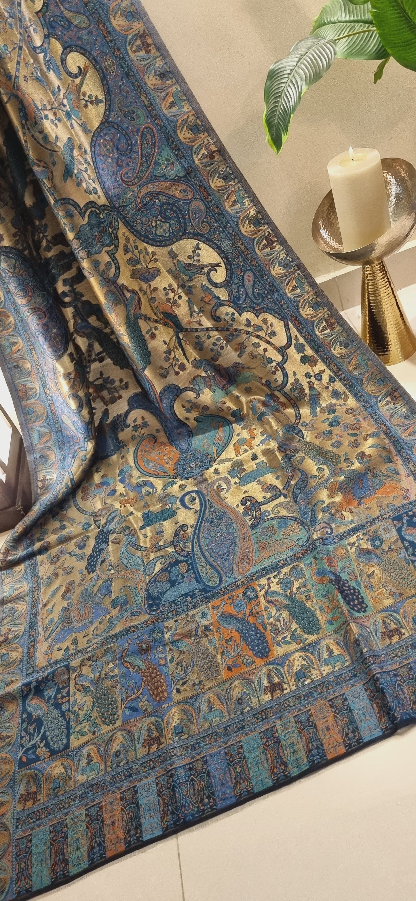 Laila's moonlight silky kaani shawl