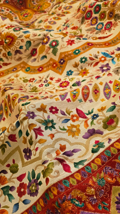 Meenakari shawl: silk