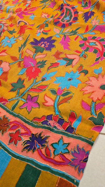 Kalamkar embroidered: Pashmina