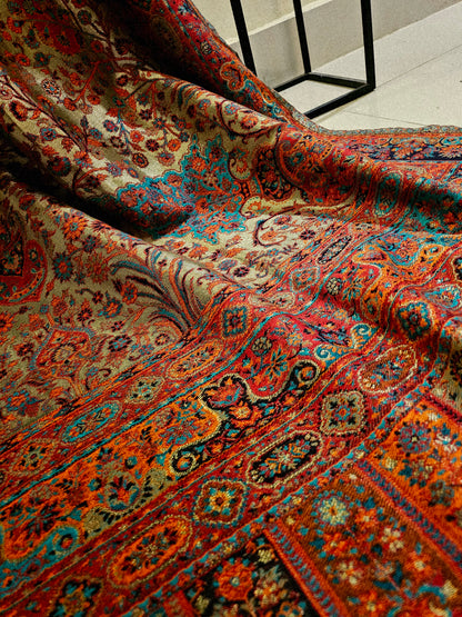 Reversible toosh moonlight kaani shawl