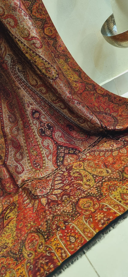 Reversible moonlight gandhara kaani shawl